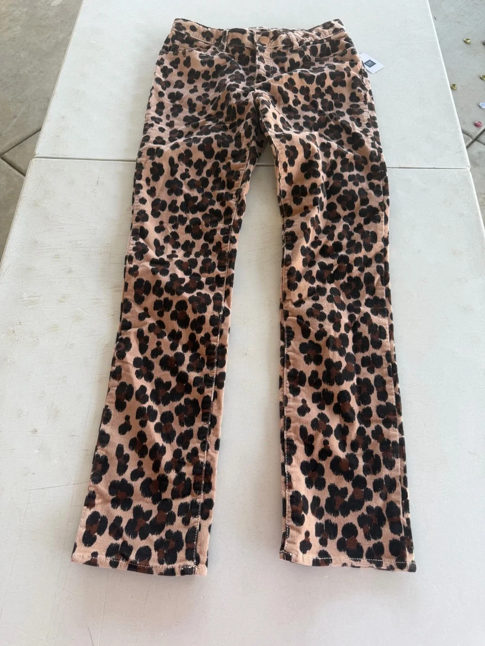 NWT GAPKIDS Leopard Print Kids Jeans Desert Tan